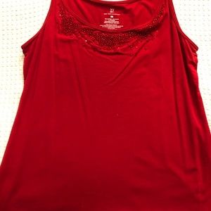 NY&CO Tank Top w/beads & sequined neckline